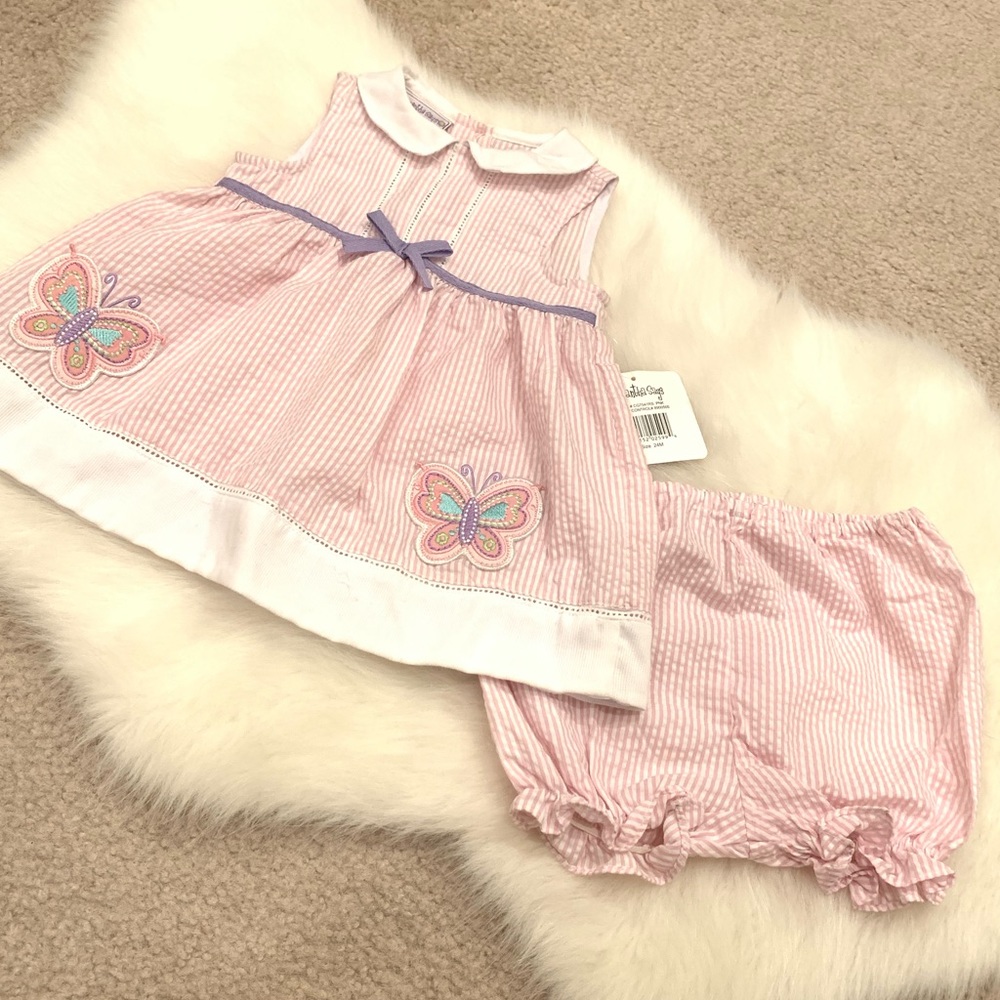Samantha Says butterfly seersucker dress 24 months